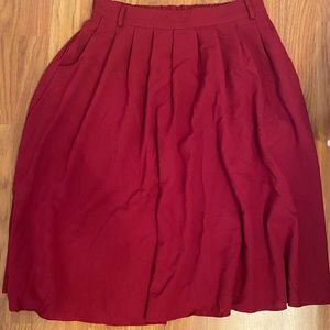ModCloth tiger lilies skirt- red, L